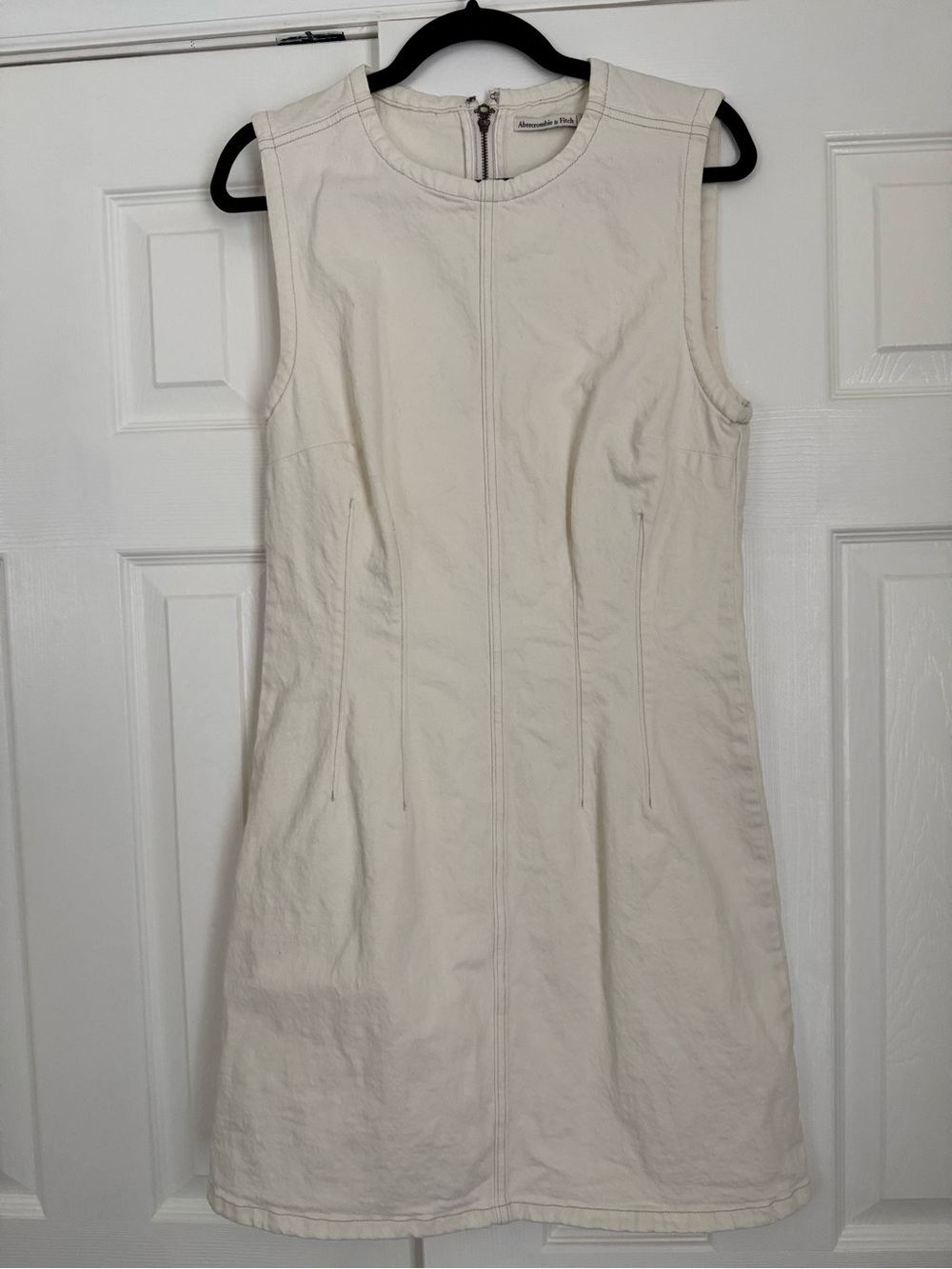 Abercrombie & Fitch Cream Denim Dress, Size MT